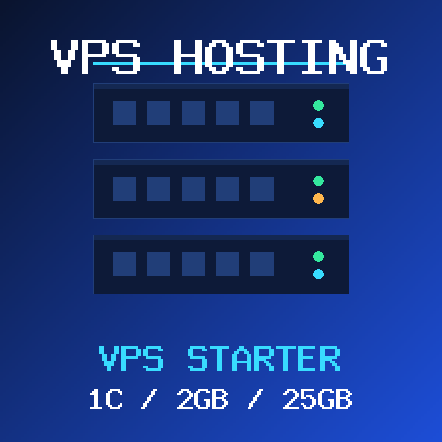 VPS Starter VPS hosting plan with 1 CORE and 2 GB RAM