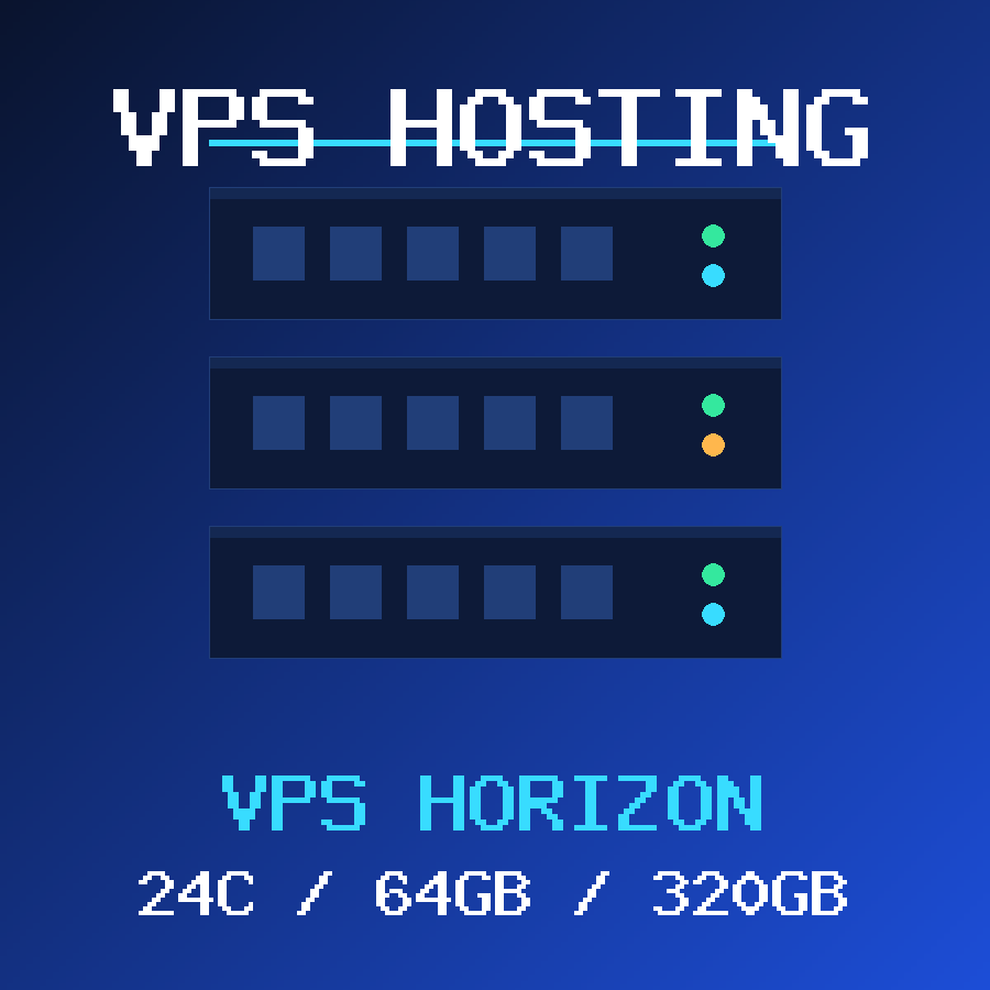 VPS Horizon VPS hosting plan with 24 CORES and 64 GB RAM