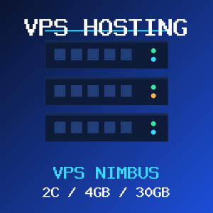 VPS Nimbus VPS hosting plan with 2 CORES and 4 GB RAM