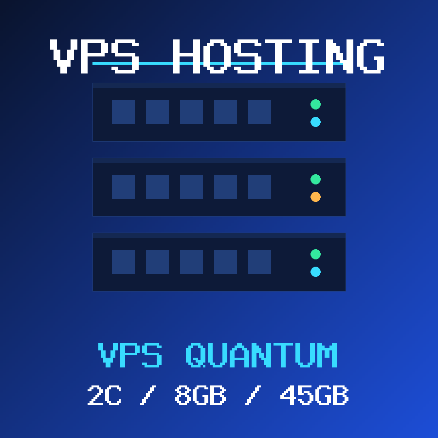 VPS Quantum VPS hosting plan with 2 CORES and 8 GB RAM