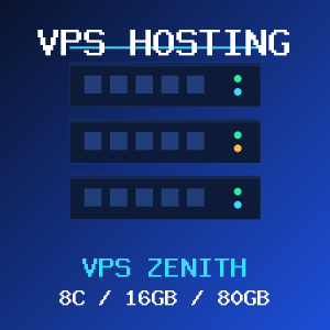 VPS Zenith VPS hosting plan with 8 CORES and 16 GB RAM