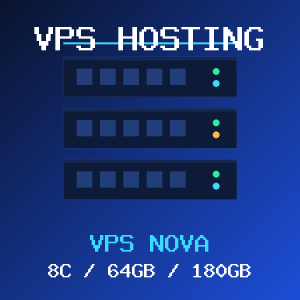 VPS Nova VPS hosting plan with 8 CORES and 64 GB RAM