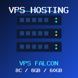 VPS Falcon VPS hosting plan with 8 CORES and 8 GB RAM